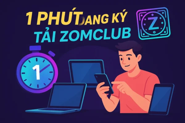 Chỉ với 1 phút là bạn đã có thể đăng ký và tải app bắn cá ZomClub trên mọi thiết bị