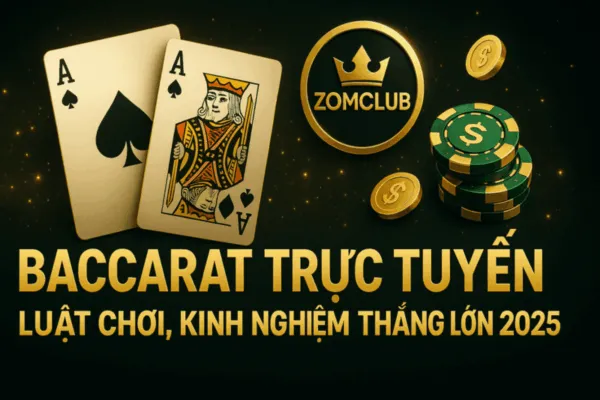 Baccarat Trực Tuyến ZomClub – Luật Chơi, Kinh Nghiệm Thắng Lớn 2025
